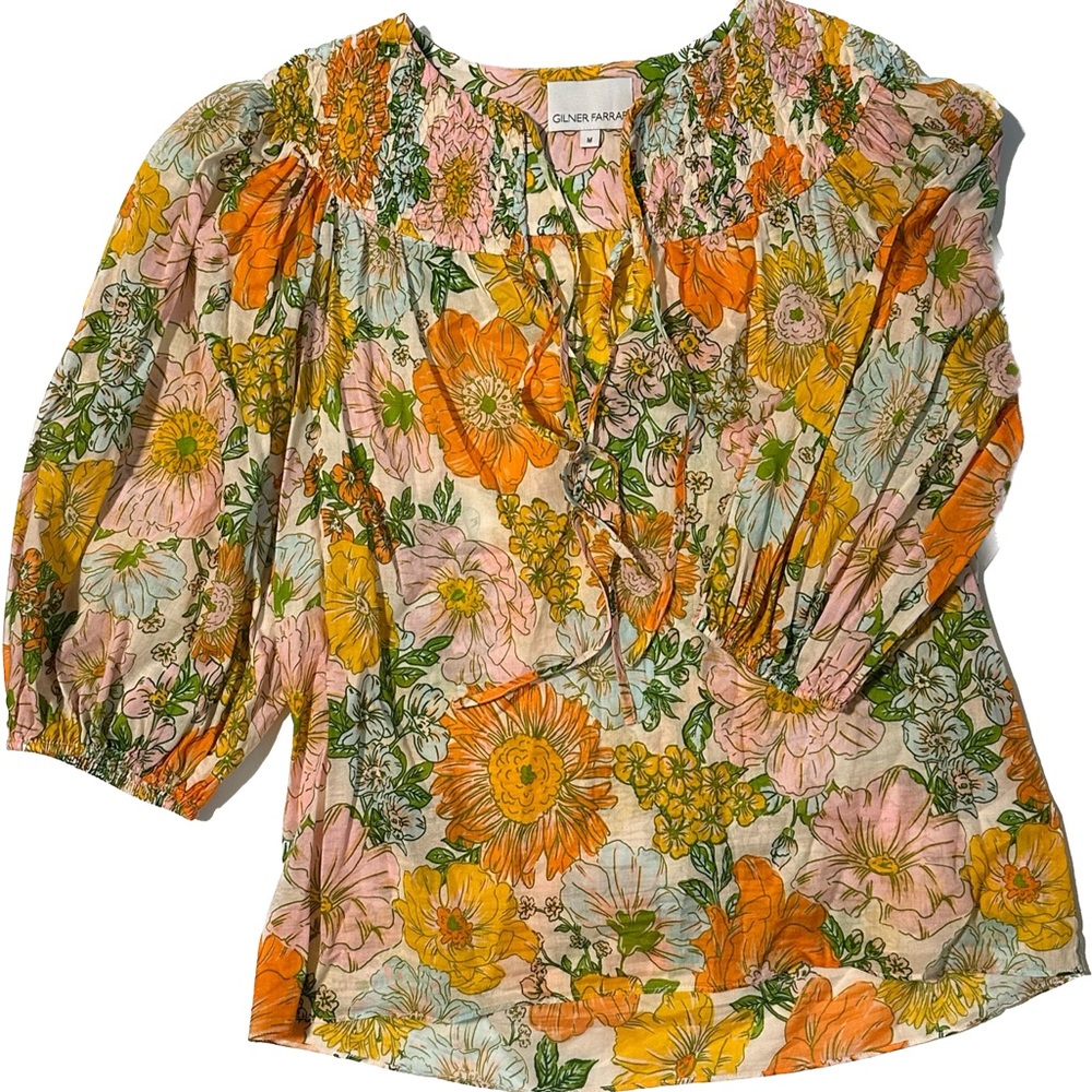 Gilbert Farrar floral smock blouse
